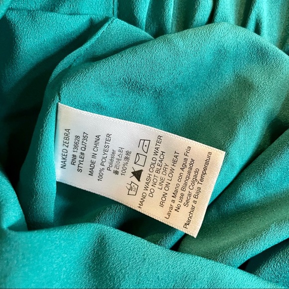 NAKED ZEBRA LIGHTWEIGHT TEAL HOODED SILKY CROPPED JACKET - Picture 5 of 5